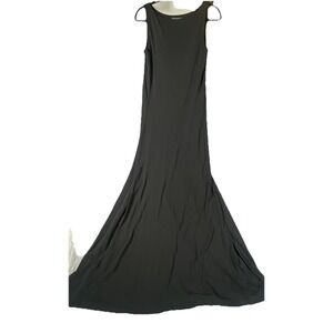 Ralph Lauren Black Sleeveless Maxi Dress Medium Classic Evening Slimming‎ Staple